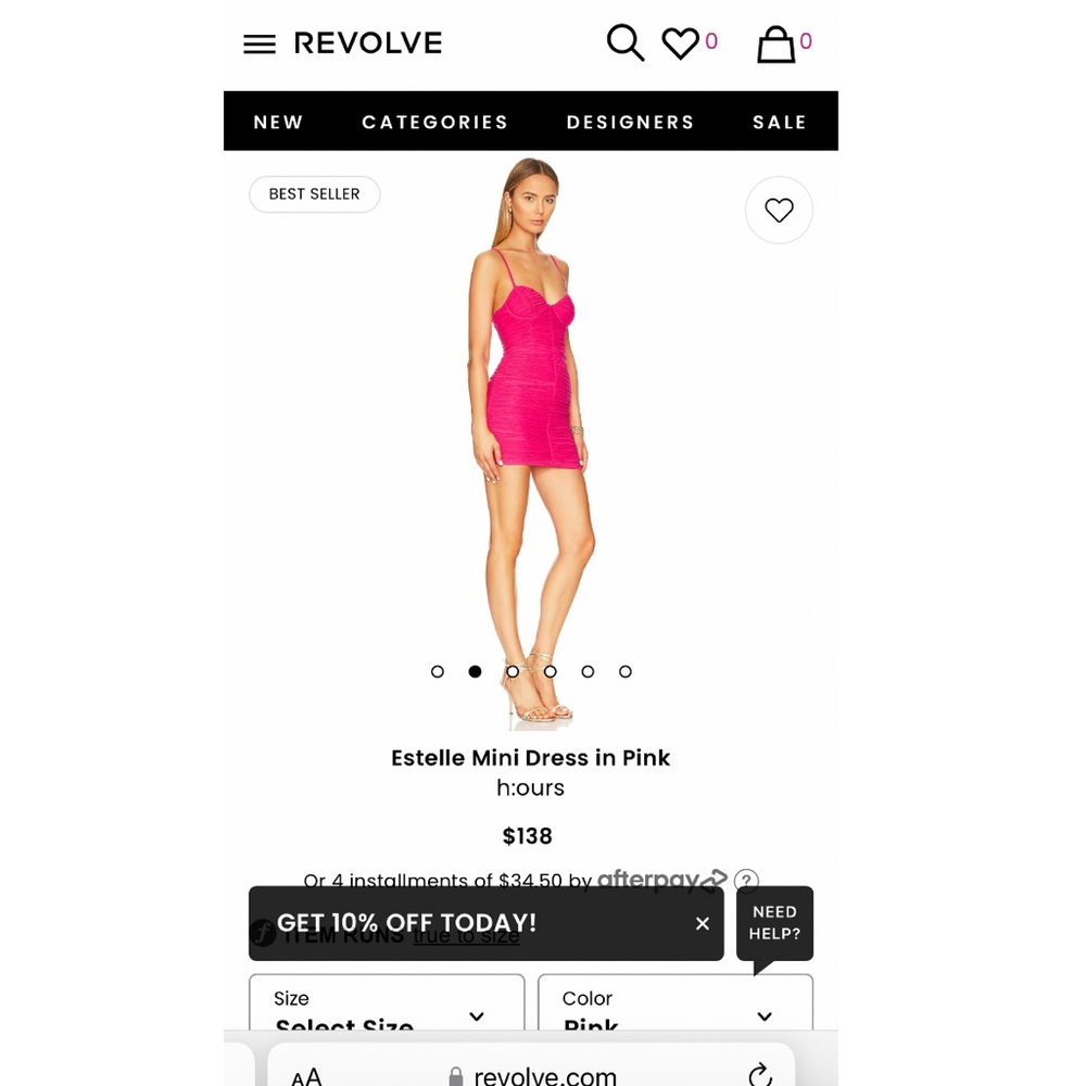 Estelle Mini Dress in Pink REVOLVE H:ours